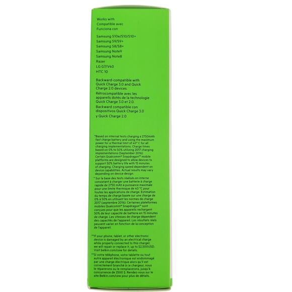 Belkin Boost Charge 27W Quick Charge 4+ Charger 4ft Cable USB-C to USB-C New - Picture 3 of 5